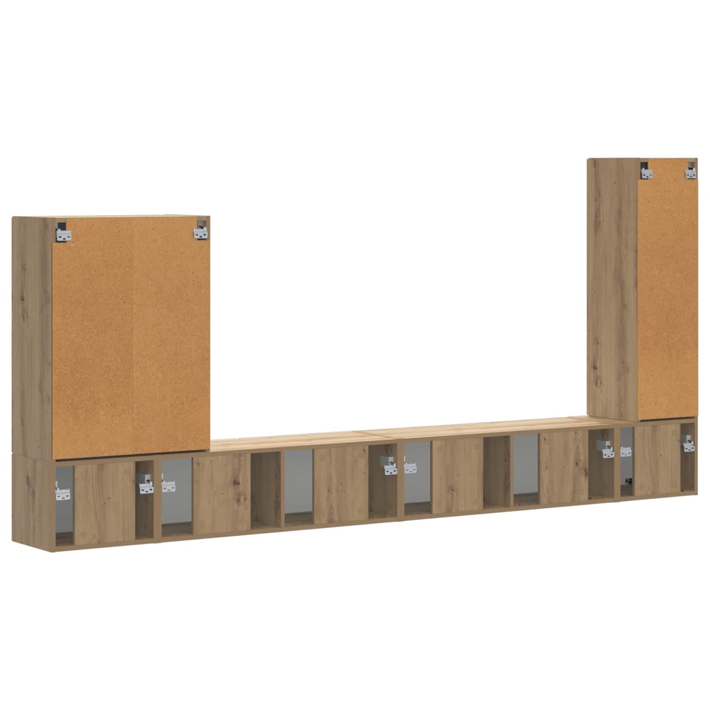 TV Wall Cabinet Set Wall-mounted 6 pcs Artisan Oak