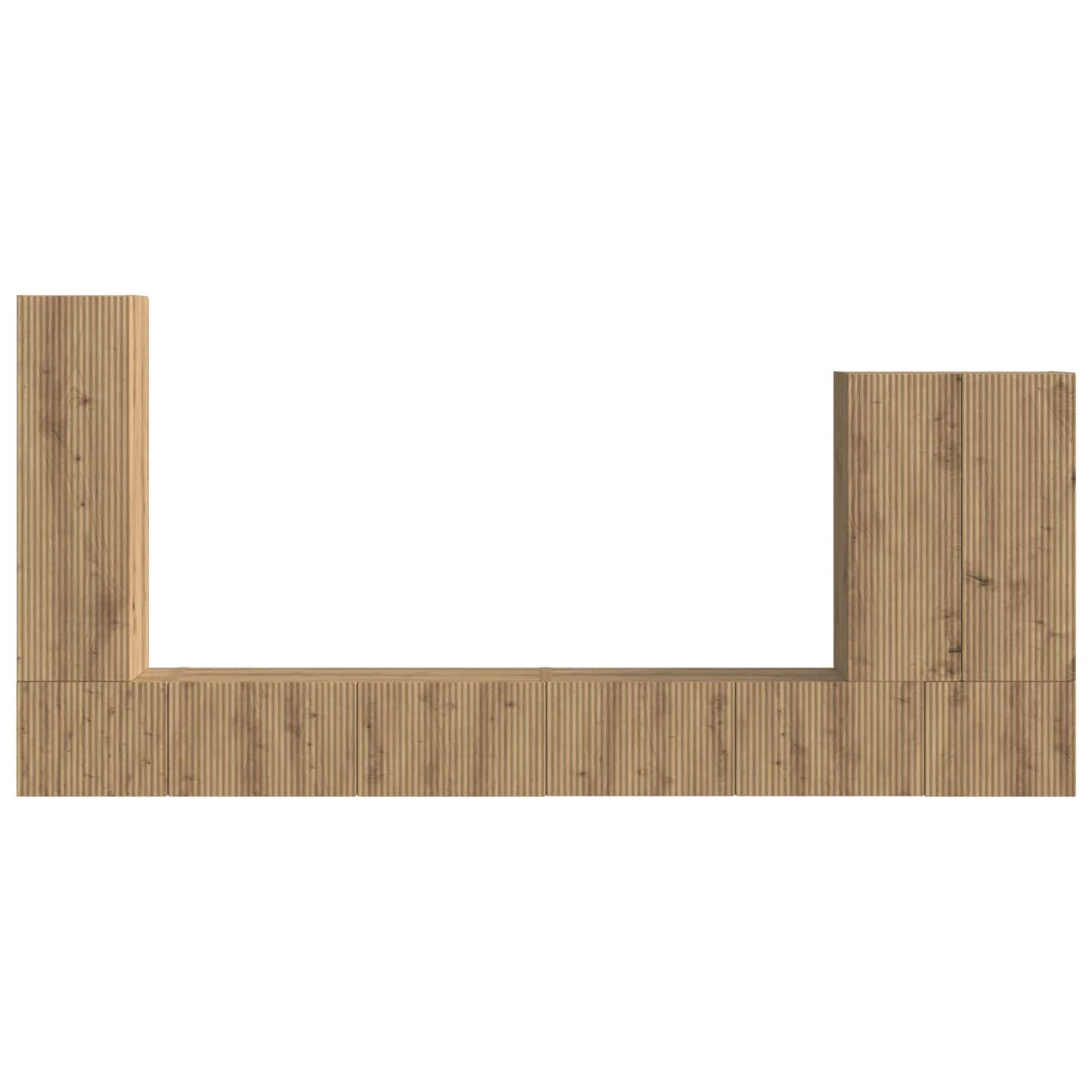 TV Wall Cabinet Set Wall-mounted 6 pcs Artisan Oak