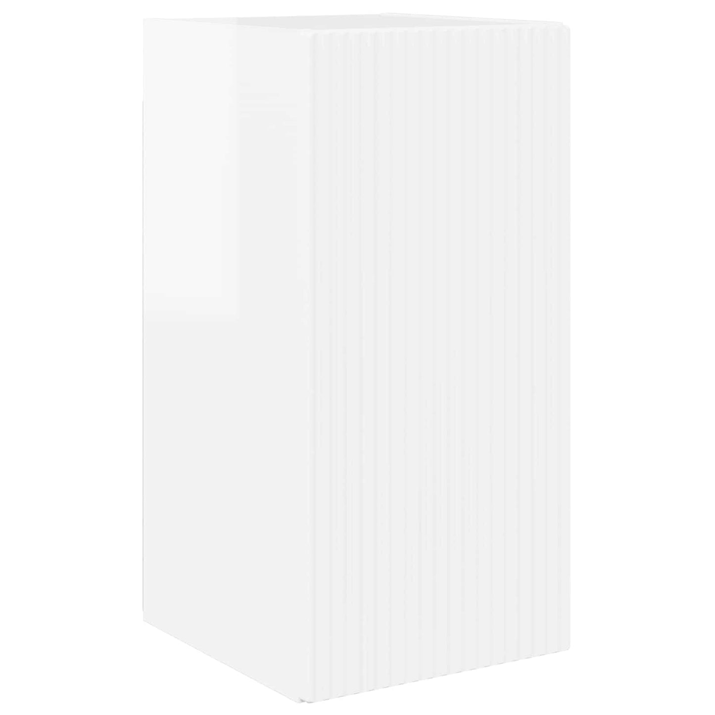 TV Cabinet Set 2 pcs High Gloss White Engineered Wood