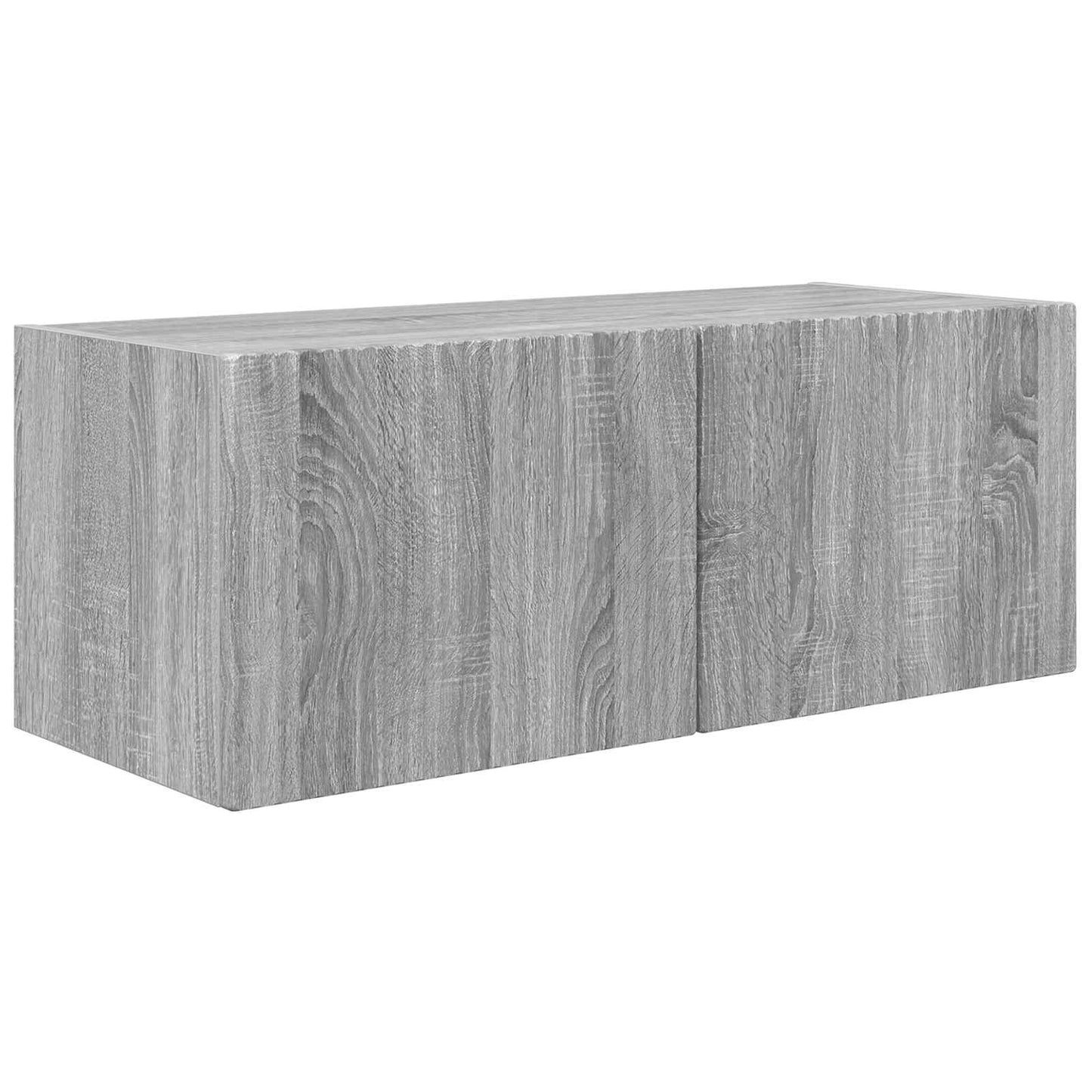TV Cabinet Set Wall-mounted 2 pcs Grey Sonoma Engineered Wood