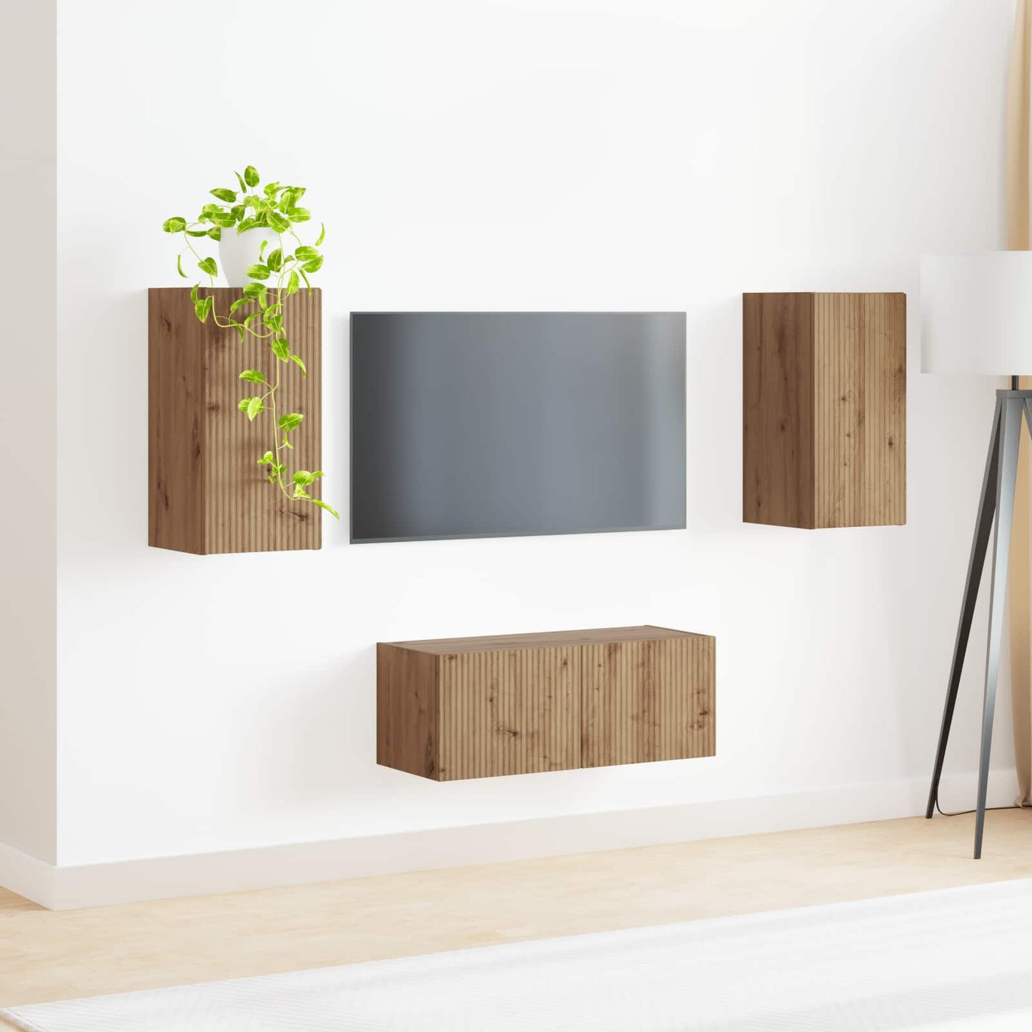 TV Cabinet Set 2 pcs Artisan Oak Engineered Wood