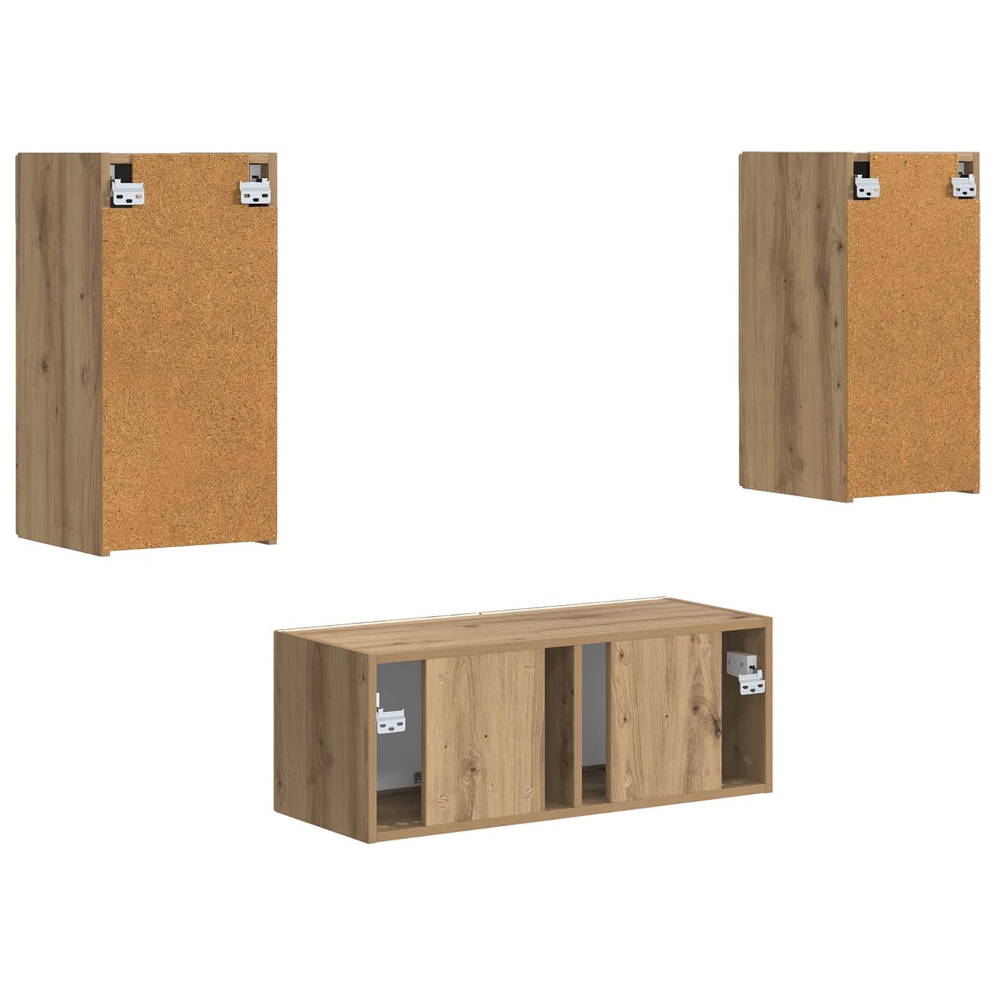 TV Cabinet Set 2 pcs Artisan Oak Engineered Wood