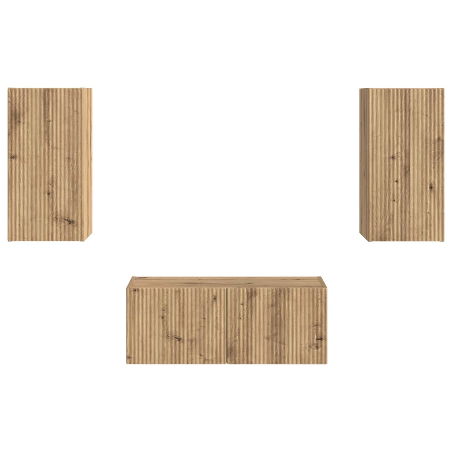 TV Cabinet Set 2 pcs Artisan Oak Engineered Wood