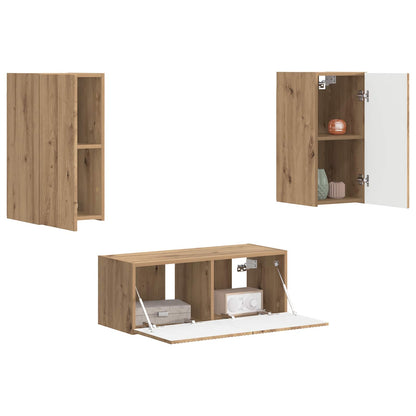 TV Cabinet Set 2 pcs Artisan Oak Engineered Wood
