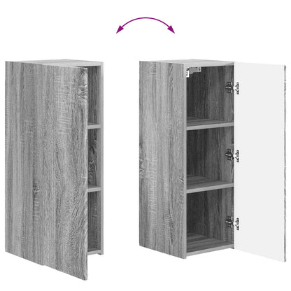 TV Cabinet Set Wall-mounted 2 pcs Grey Sonoma Engineered Wood