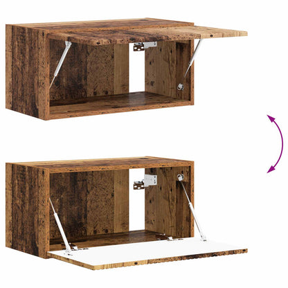 TV Cabinet Set Wall-mounted 2 pcs Old Wood Engineered Wood