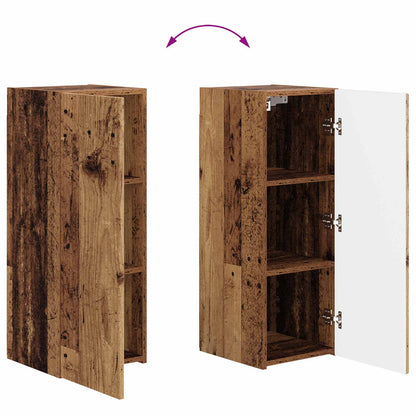 TV Cabinet Set Wall-mounted 2 pcs Old Wood Engineered Wood
