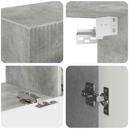 TV Cabinet Set Wall-mounted 3 pcs Concrete Grey Engineered Wood
