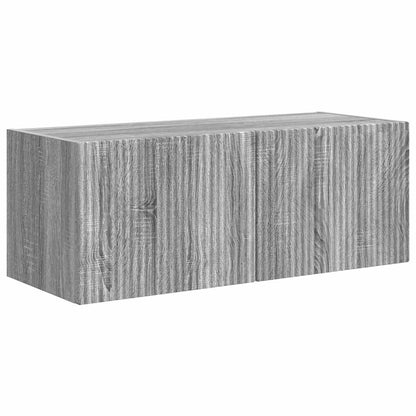 TV Cabinet Set Wall-mounted 3 pcs Grey Sonoma Engineered Wood