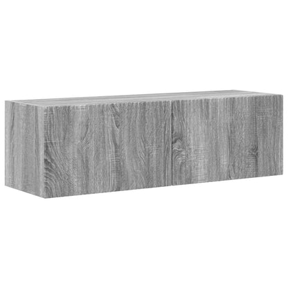 TV Cabinet Set Wall-mounted 3 pcs Grey Sonoma Engineered Wood