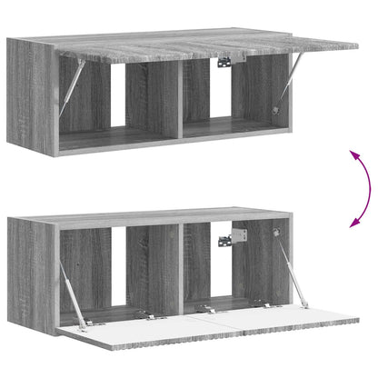 TV Cabinet Set Wall-mounted 3 pcs Grey Sonoma Engineered Wood