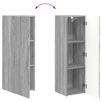 TV Cabinet Set Wall-mounted 3 pcs Grey Sonoma Engineered Wood
