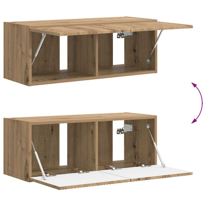 TV Cabinet Set Wall-mounted 3 pcs Artisan Oak Engineered Wood