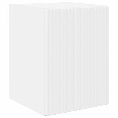 TV Cabinet Set Wall-mounted 4 pcs White Engineered Wood