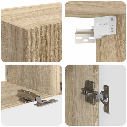 TV Cabinet Set Wall-mounted 4 pcs Sonoma Oak Engineered Wood