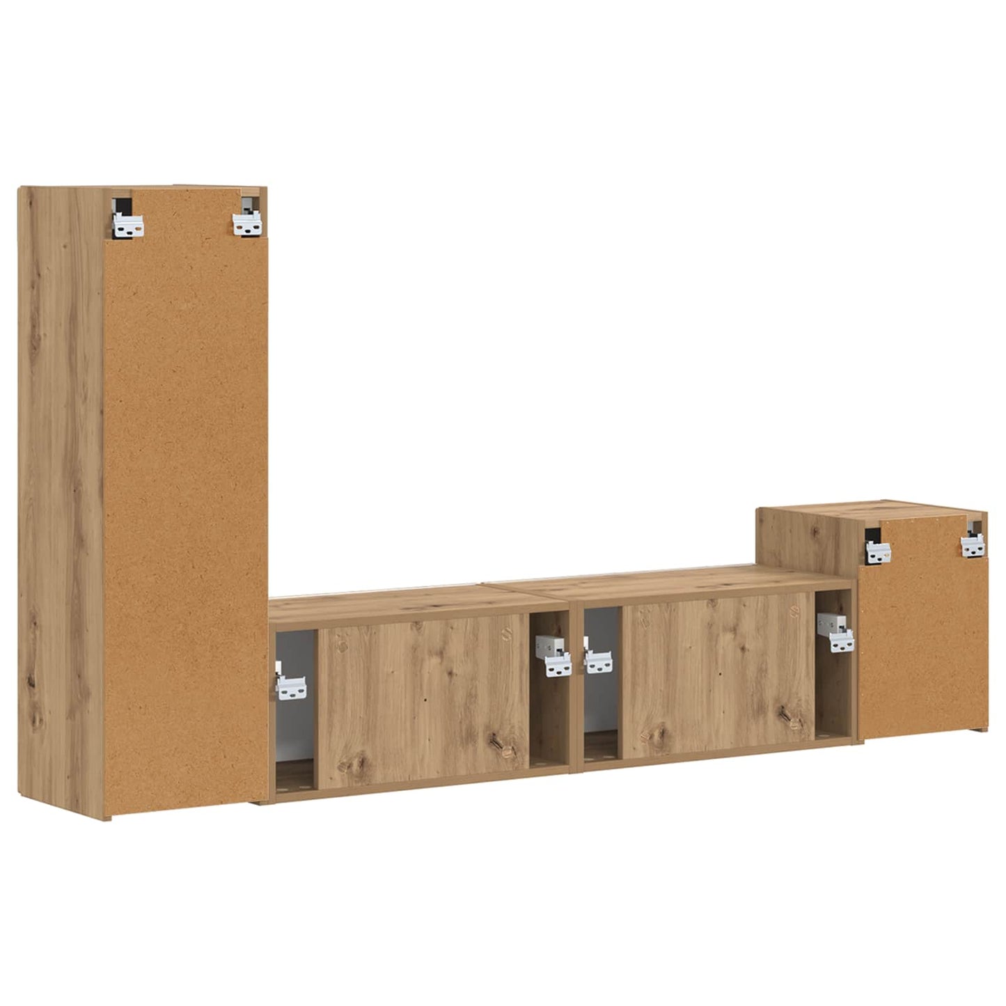 TV Cabinet Set Wall-mounted 4 pcs Artisan Oak Engineered Wood