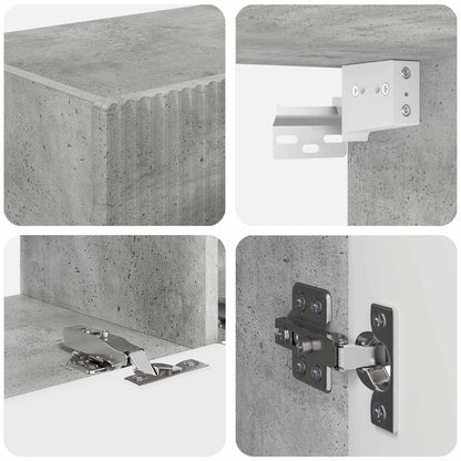 TV Cabinet Set Wall-mounted 4 pcs Concrete Grey Engineered Wood
