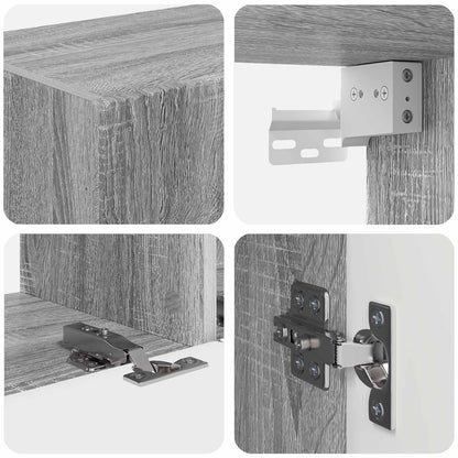 TV Cabinet Set Wall-mounted 4 pcs Grey Sonoma Engineered Wood