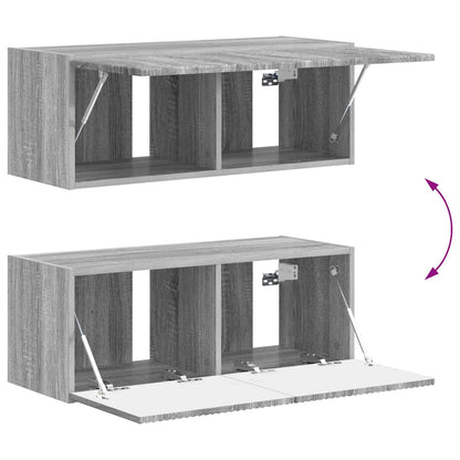 TV Cabinet Set Wall-mounted 4 pcs Grey Sonoma Engineered Wood