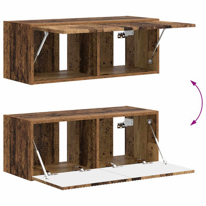 TV Cabinet Set Wall-mounted 4 pcs Old Wood Engineered Wood