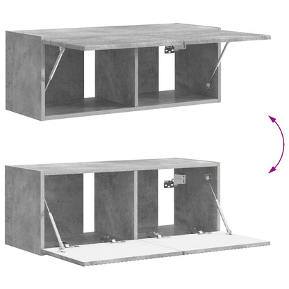 TV Cabinet Set Wall-mounted 3 pcs Concrete Grey Engineered Wood