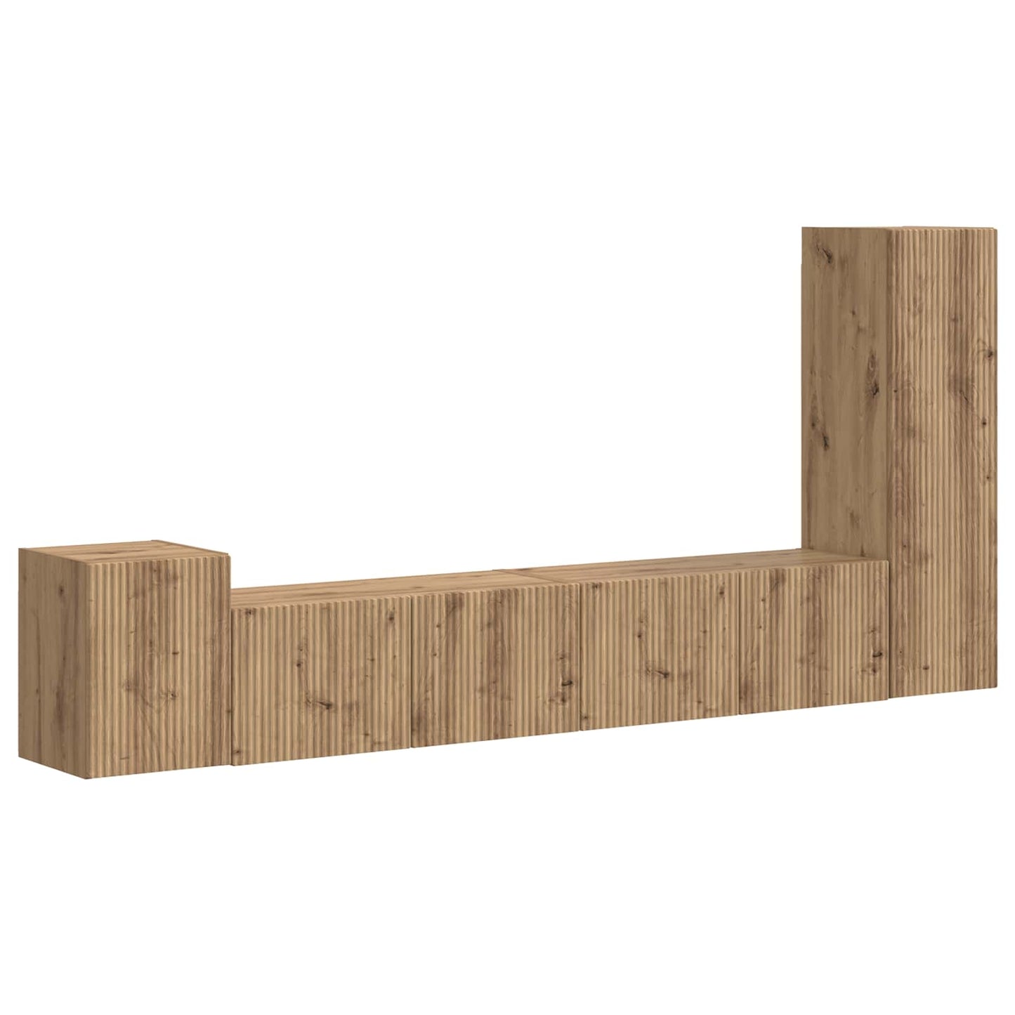 TV Cabinet Set Wall-mounted 3 pcs Artisan Oak Engineered Wood