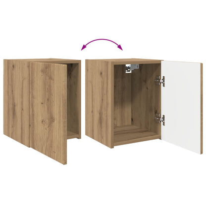 TV Cabinet Set Wall-mounted 4 pcs Artisan Oak Engineered Wood