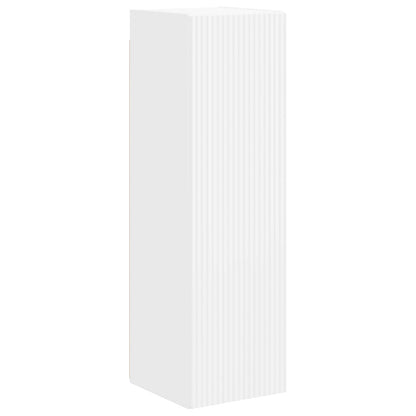 TV Cabinet Set Wall-mounted 4 pcs White Engineered Wood