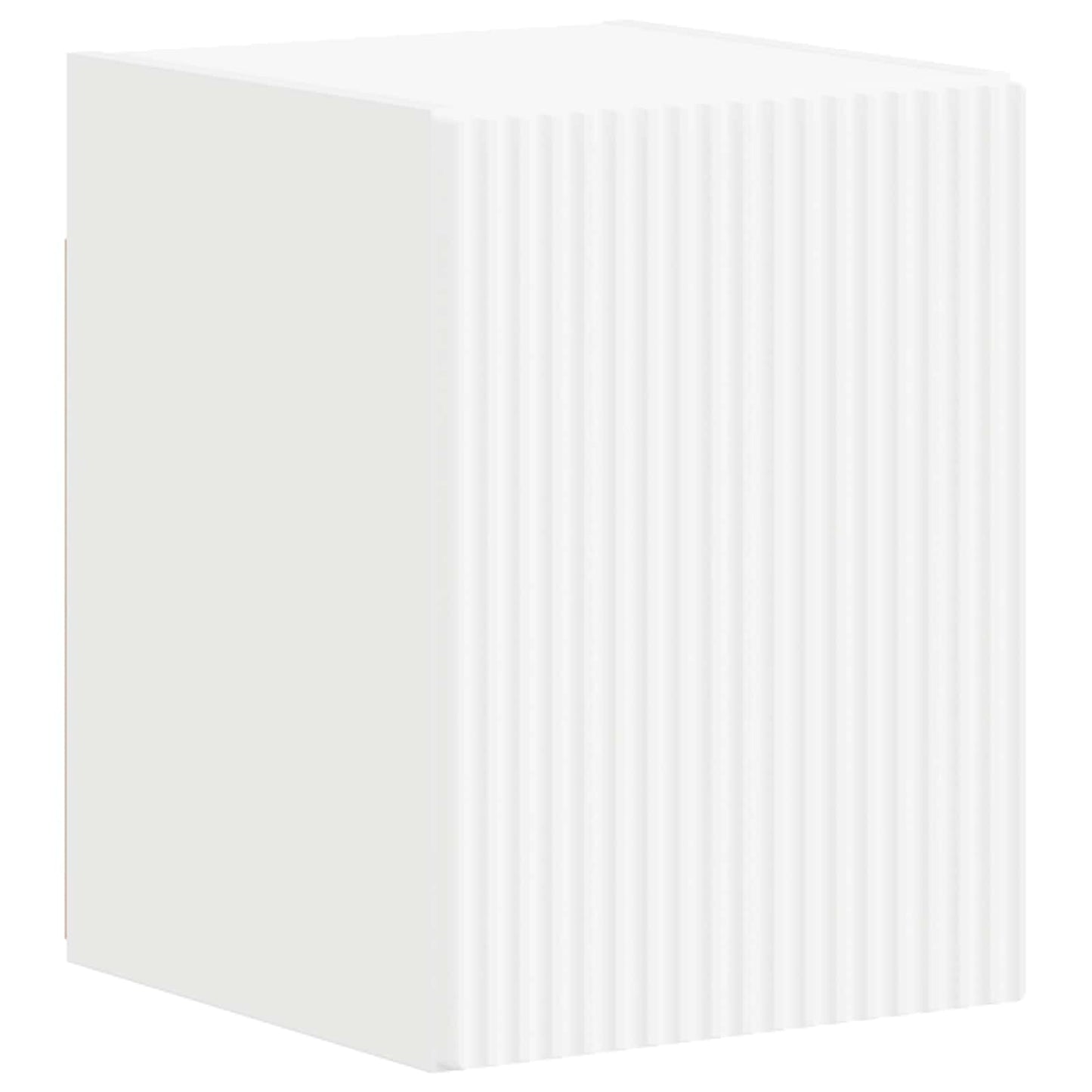 TV Cabinet Set Wall-mounted 4 pcs White Engineered Wood