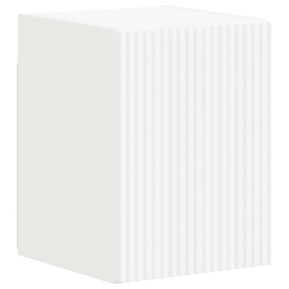 TV Cabinet Set Wall-mounted 4 pcs White Engineered Wood