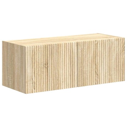 TV Cabinet Set Wall-mounted 4 pcs Sonoma Oak Engineered Wood