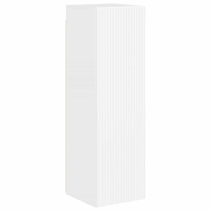 TV Cabinet Set 4 pcs High Gloss White Engineered Wood