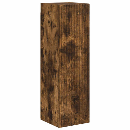 TV Cabinet Set Wall-mounted 4 pcs Smoked Oak Engineered Wood