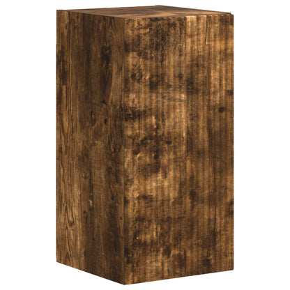 TV Cabinet Set Wall-mounted 4 pcs Smoked Oak Engineered Wood