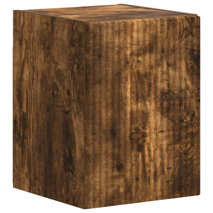 TV Cabinet Set Wall-mounted 4 pcs Smoked Oak Engineered Wood