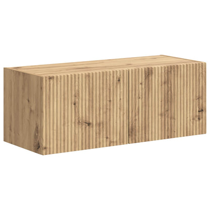 TV Cabinet Set Wall-mounted 4 pcs Artisan Oak Engineered Wood