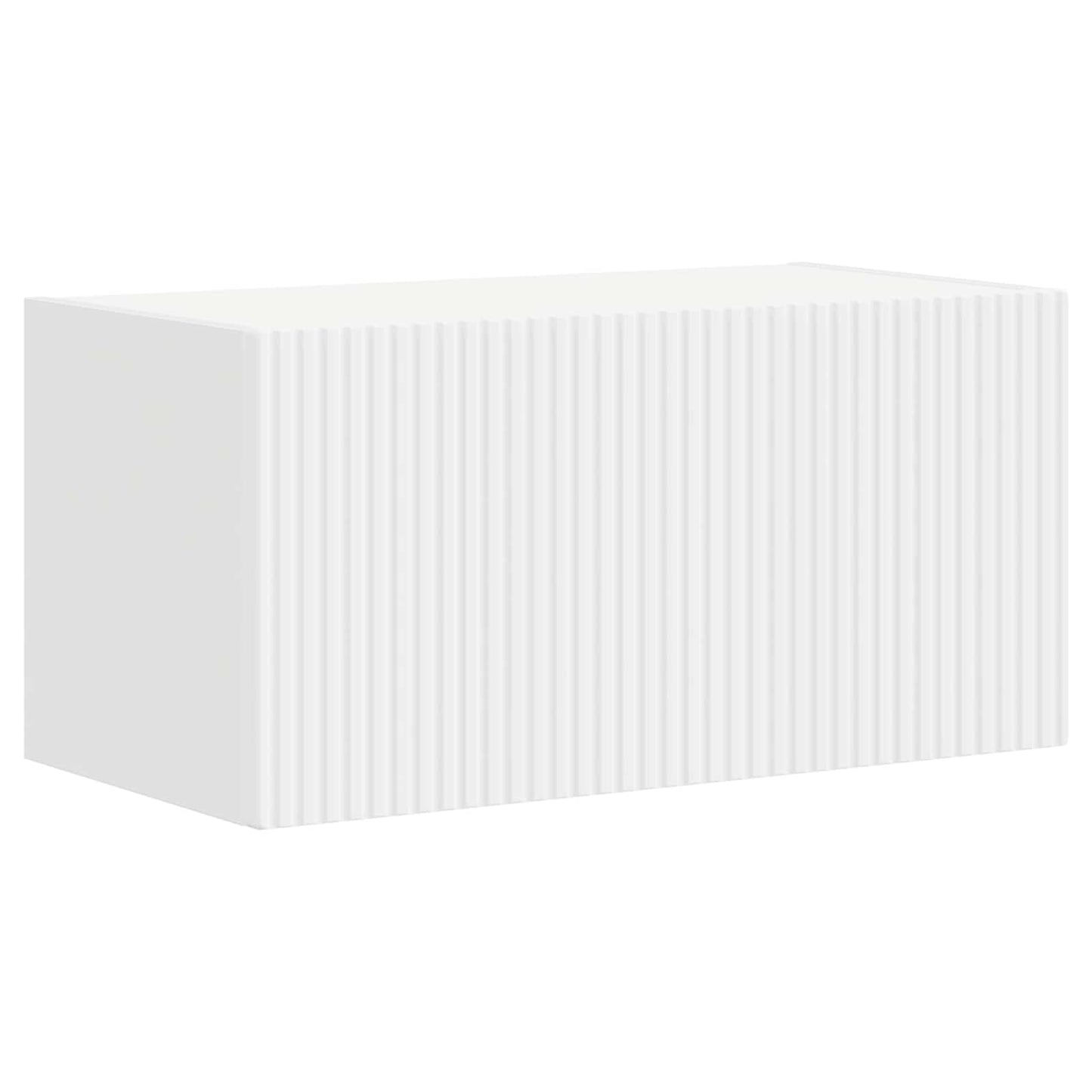 TV Cabinet Set Wall-mounted 4 pcs White Engineered Wood