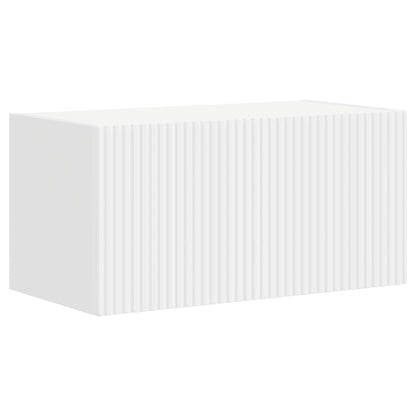 TV Cabinet Set Wall-mounted 4 pcs White Engineered Wood