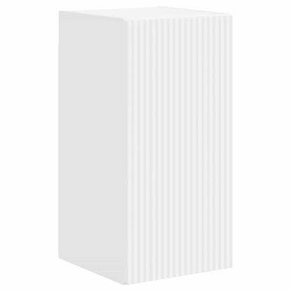 TV Cabinet Set Wall-mounted 4 pcs White Engineered Wood