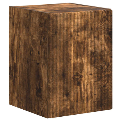 TV Cabinet Set Wall-mounted 4 pcs Smoked Oak Engineered Wood