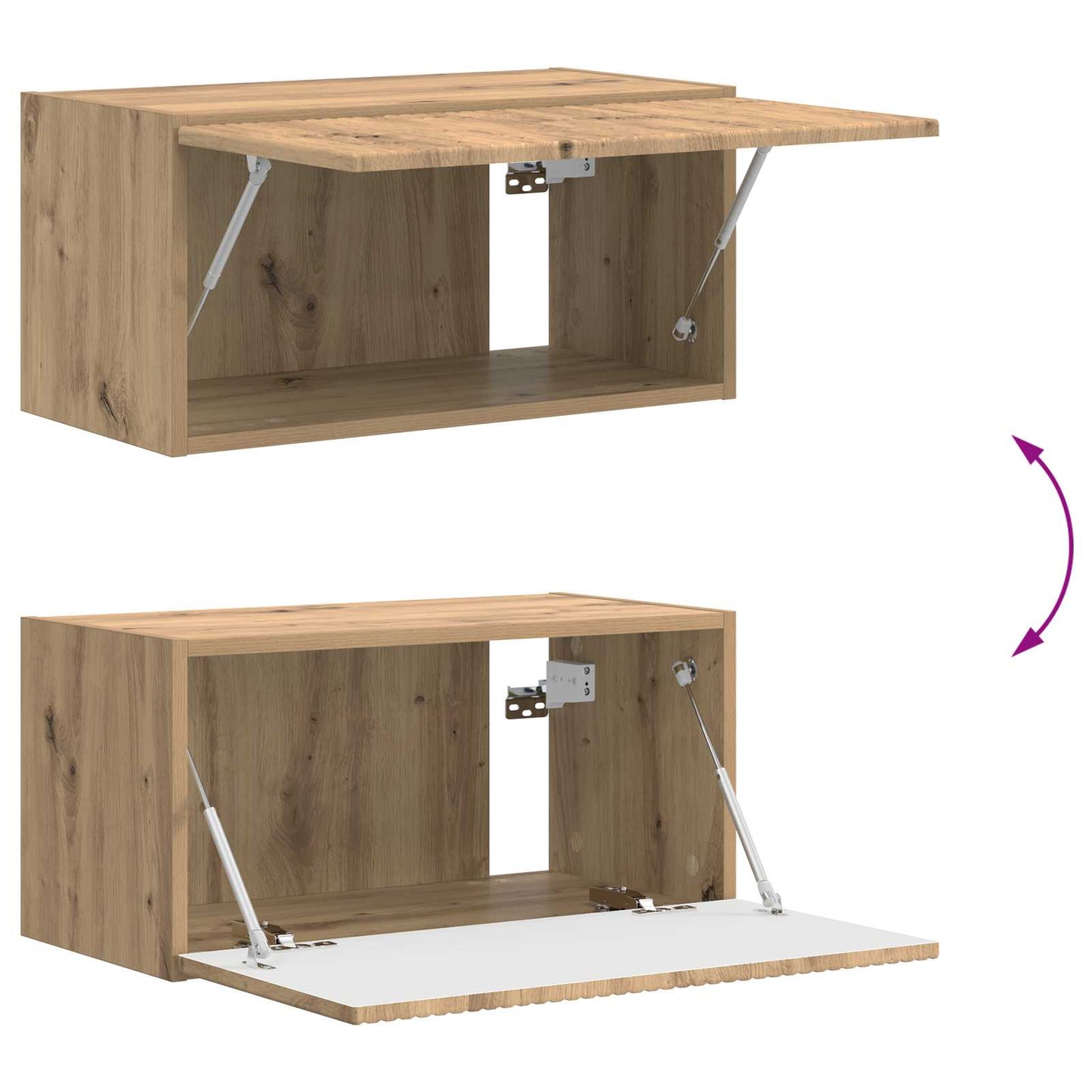 TV Cabinet Set Wall-mounted 4 pcs Artisan Oak Engineered Wood