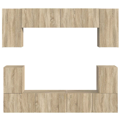 TV Cabinet Set Wall-mounted 5 pcs Sonoma Oak Engineered Wood