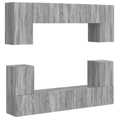 TV Cabinet Set Wall-mounted 5 pcs Grey Sonoma Engineered Wood