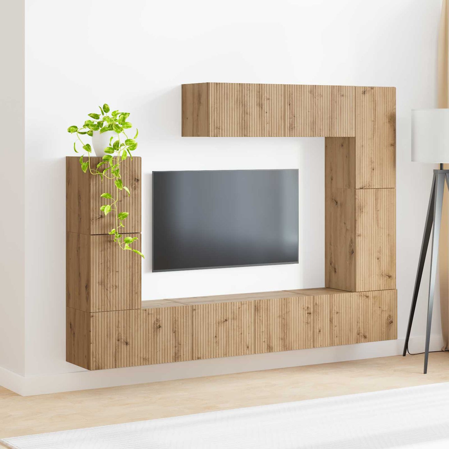 TV Cabinet Set 5 pcs Artisan Oak Engineered Wood
