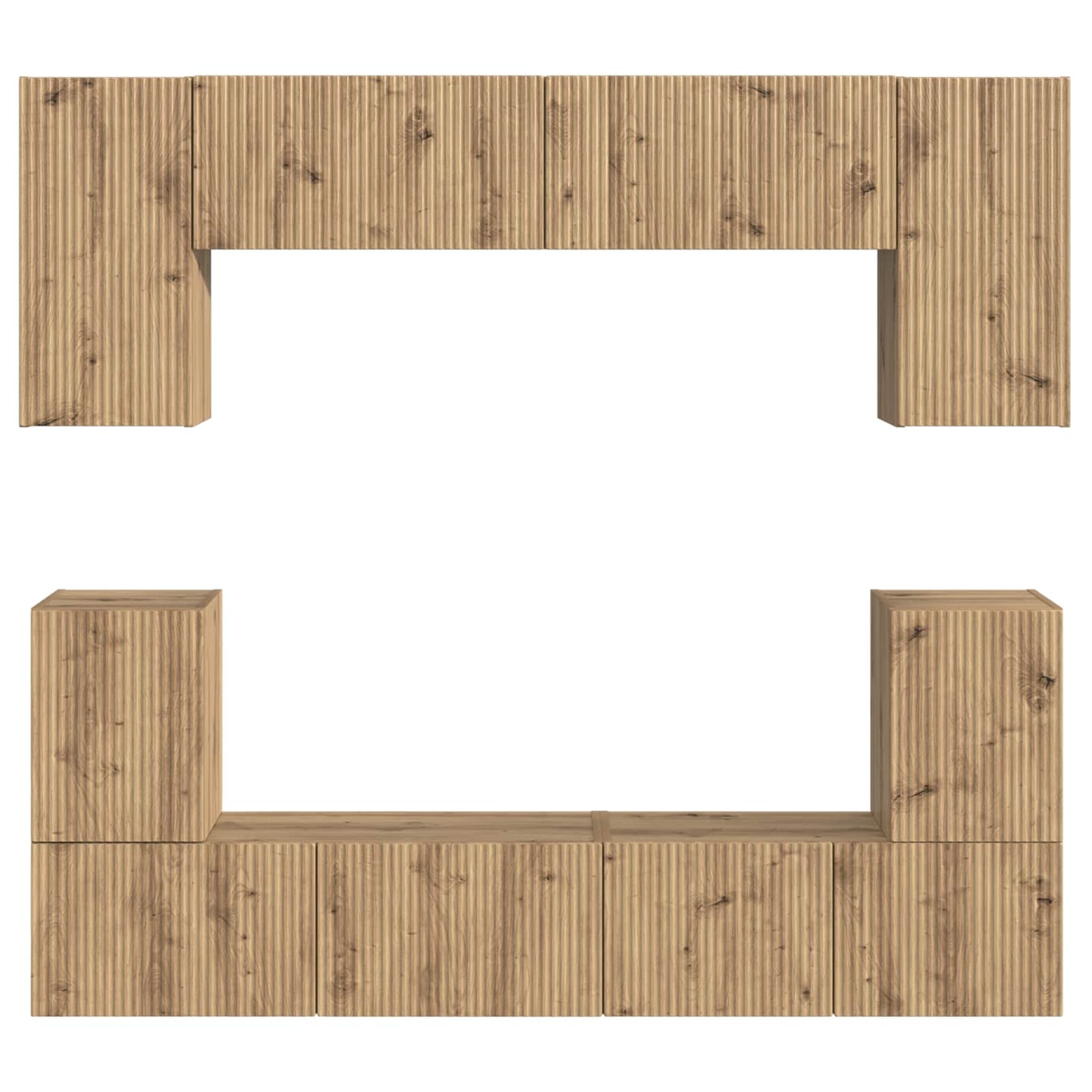 TV Cabinet Set 5 pcs Artisan Oak Engineered Wood