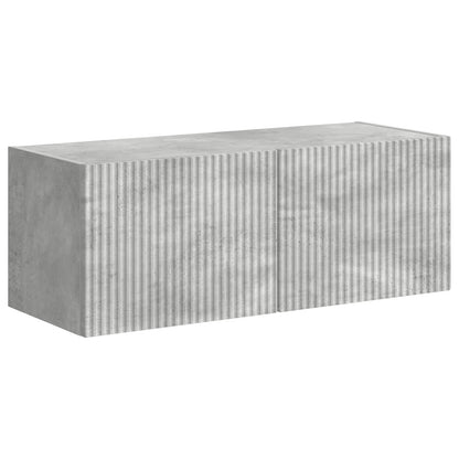 TV Cabinet Set Wall-mounted 6 pcs Concrete Grey Engineered Wood