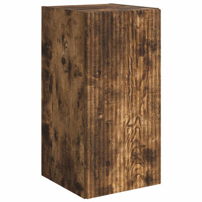 TV Cabinet Set Wall-mounted 6 pcs Smoked Oak Engineered Wood