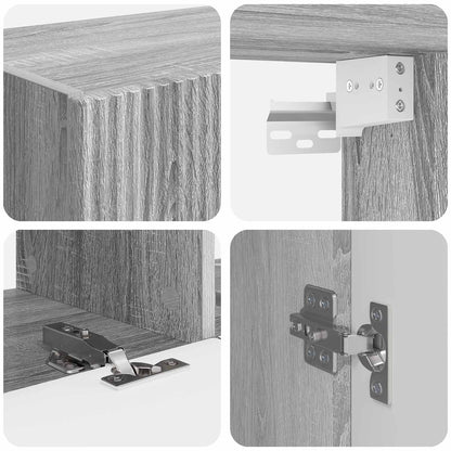 TV Cabinet Set Wall-mounted 6 pcs Grey Sonoma Engineered Wood