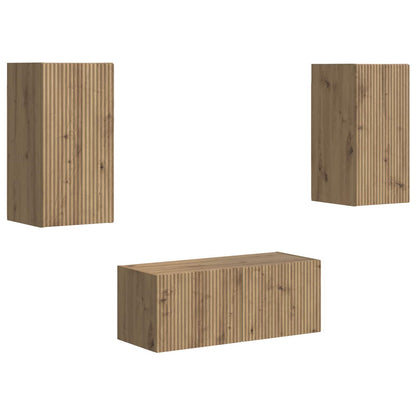 TV Cabinet Set 6 pcs Artisan Oak Engineered Wood