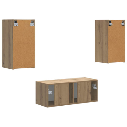 TV Cabinet Set 6 pcs Artisan Oak Engineered Wood